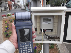 ハンディーターミナル流量測定